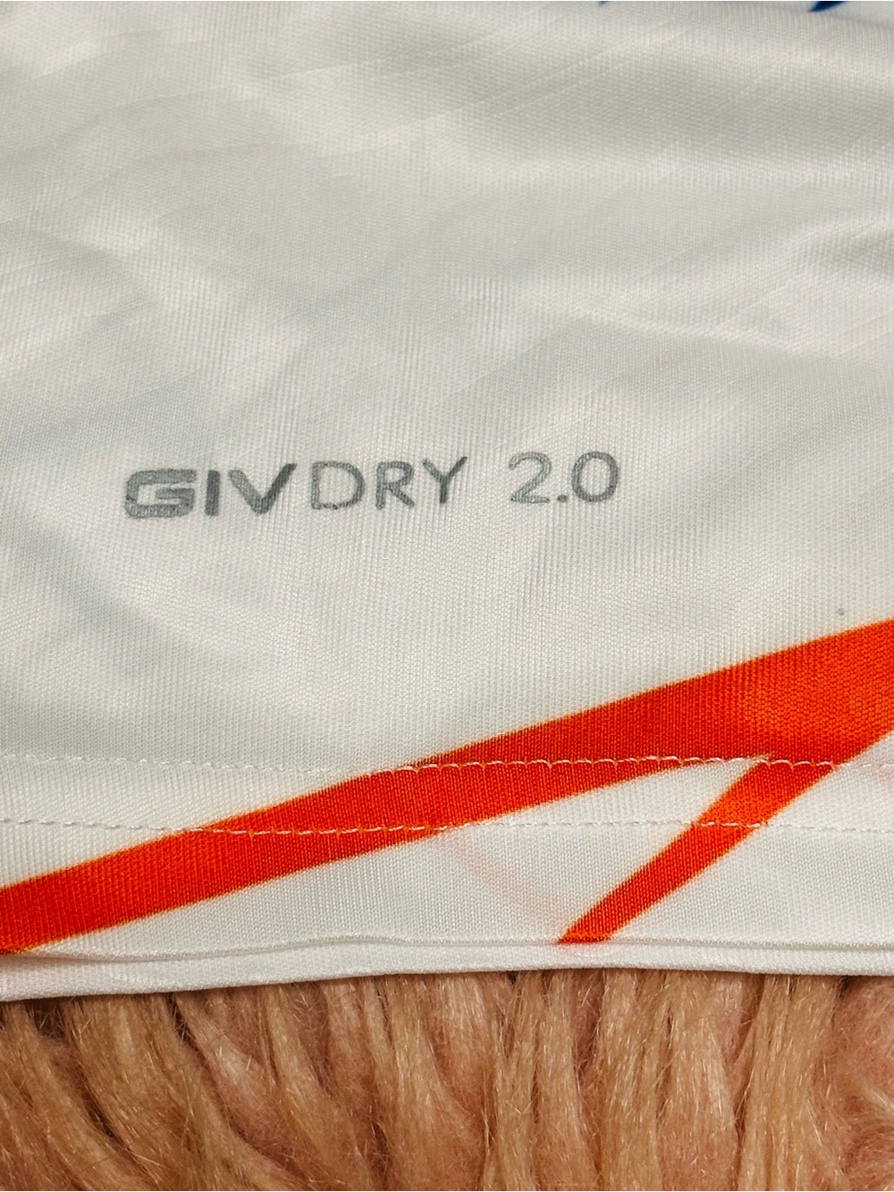 Men's White Athletic Jersey with Orange & Blue Graphic - Picture 6 of 10